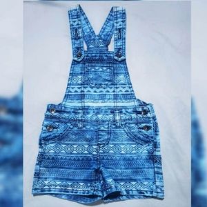 Squeeze Denim Overall Shorts